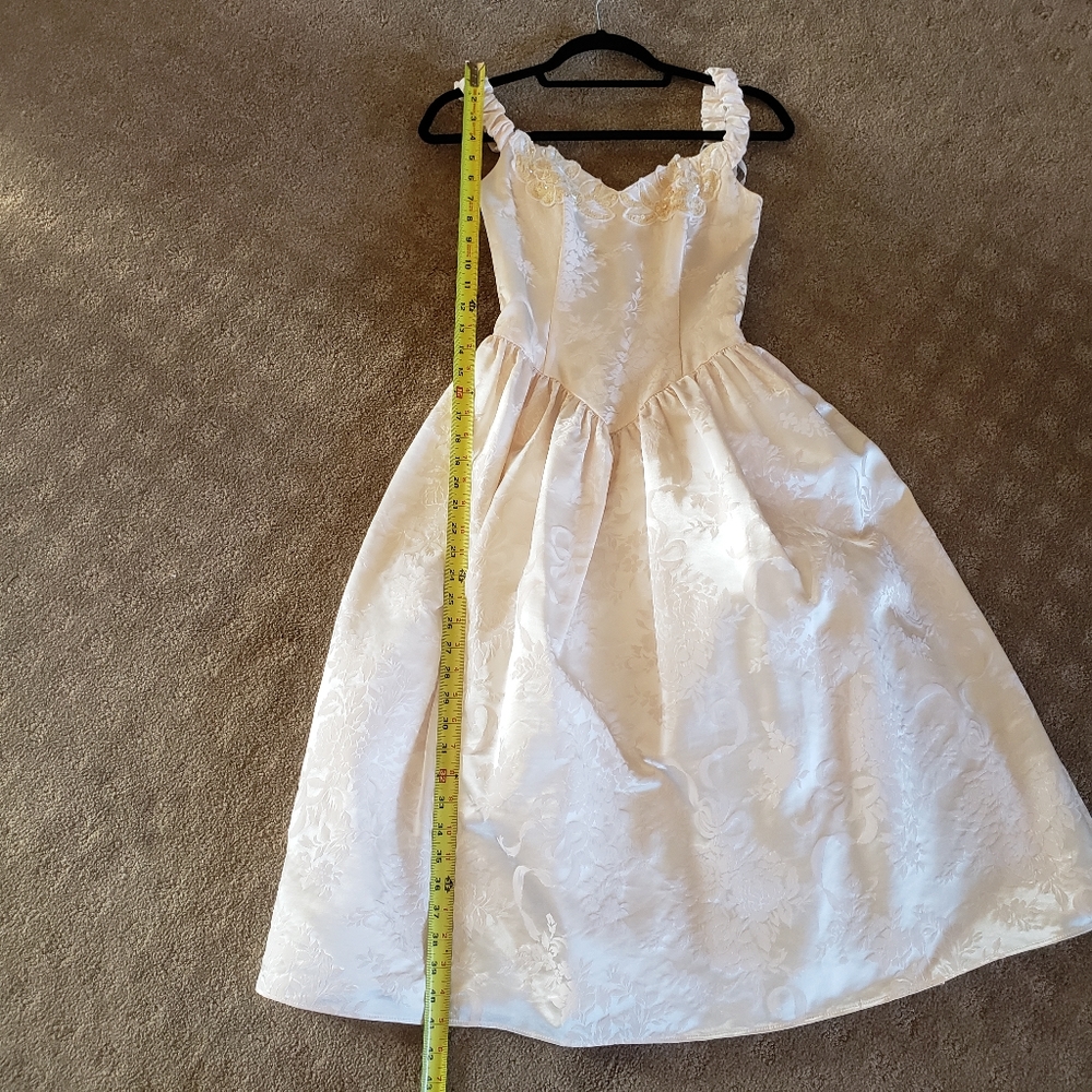 Jessica McClintock GunneSax Vintage Semi-formal Dress Brocade Size 3/4 - Picture 13 of 16